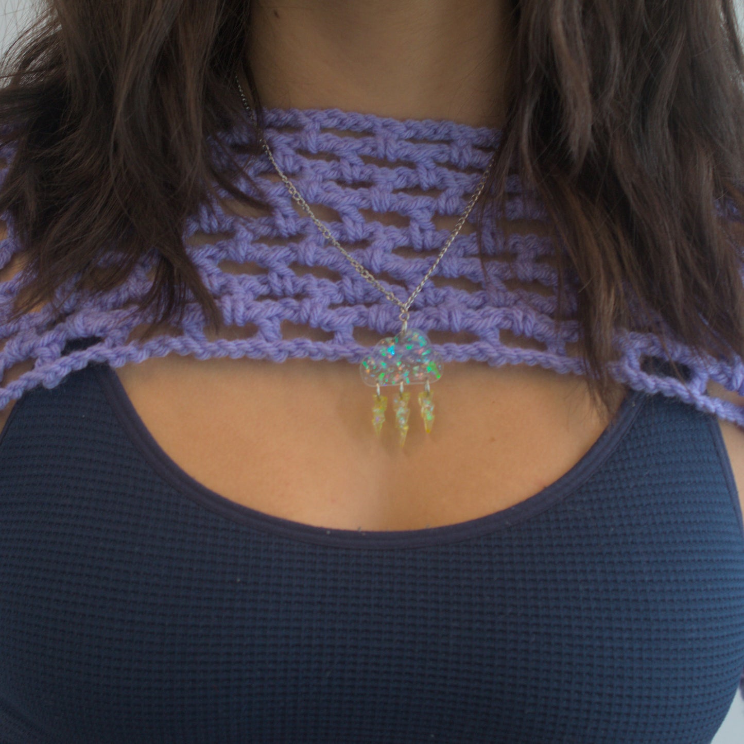 Stormy Resin Necklace