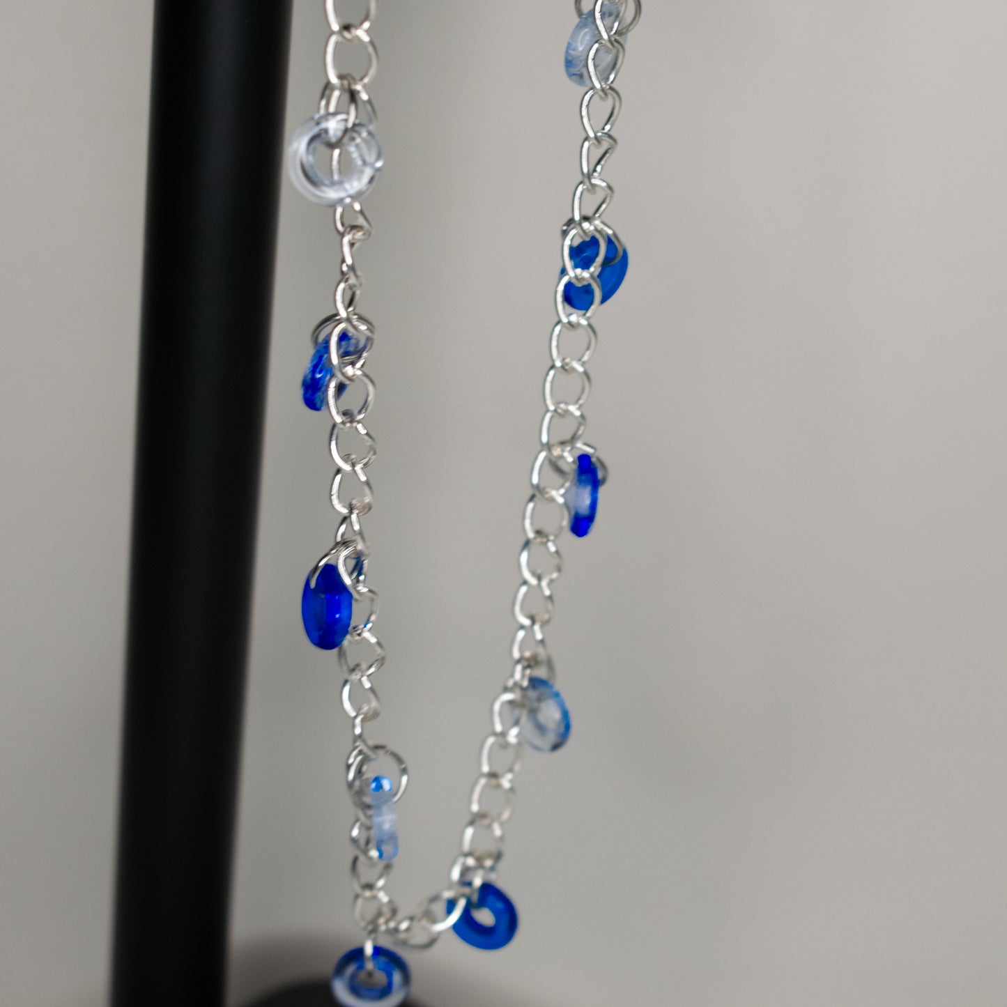 Silver Hoop Charm Necklace