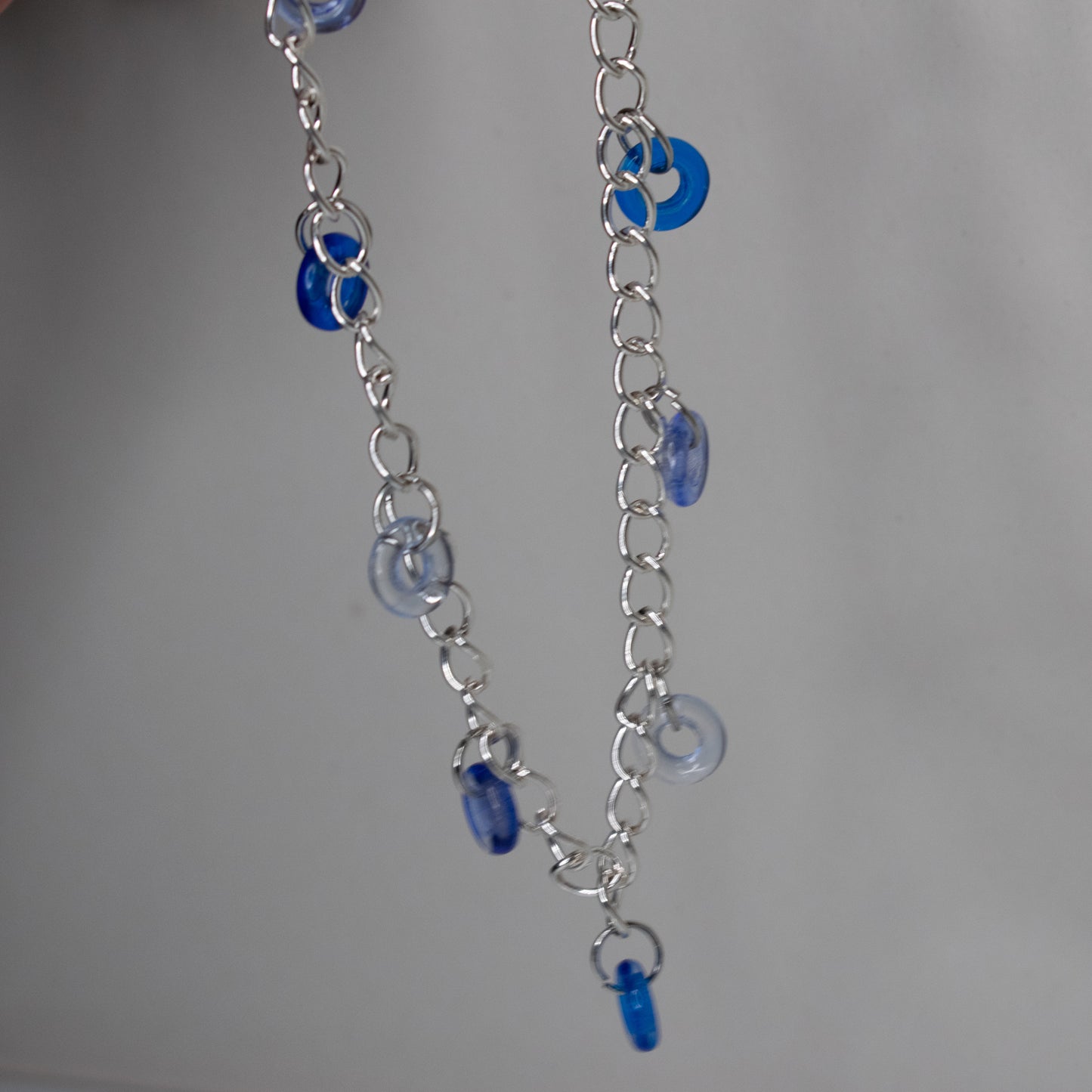 Silver Hoop Charm Necklace