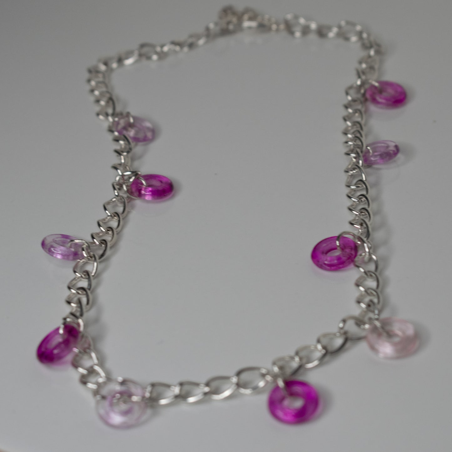Silver Hoop Charm Necklace