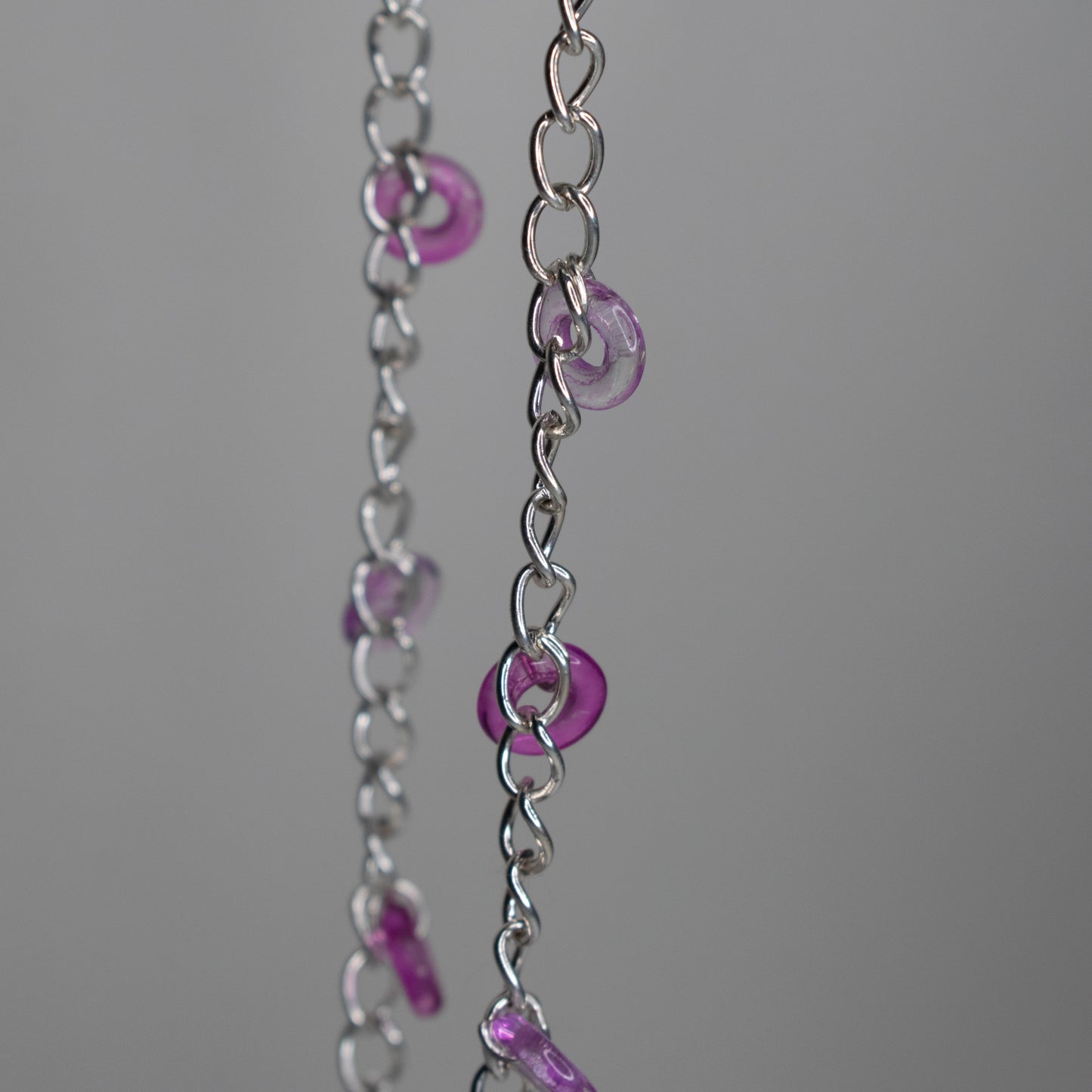 Silver Hoop Charm Necklace