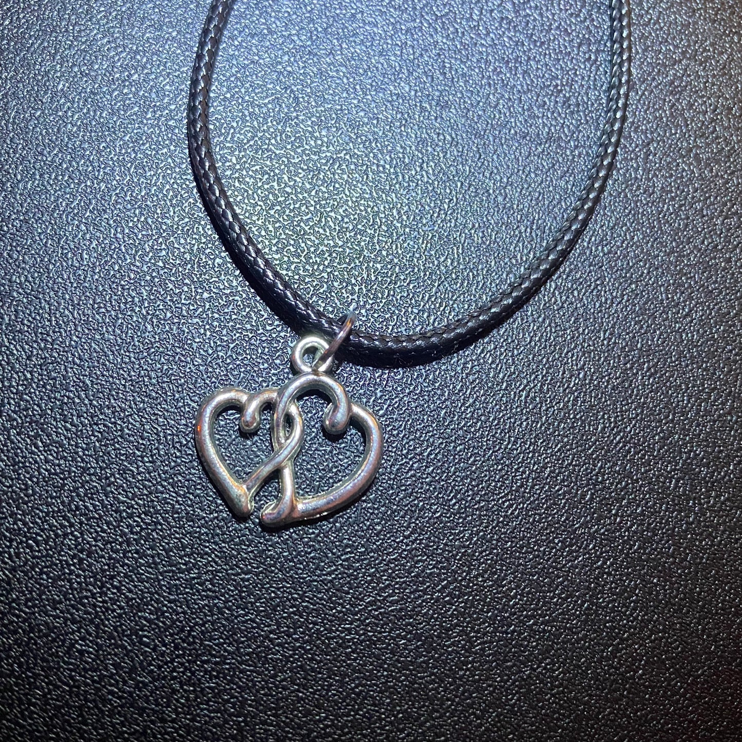 Black Cord Pendant Necklace