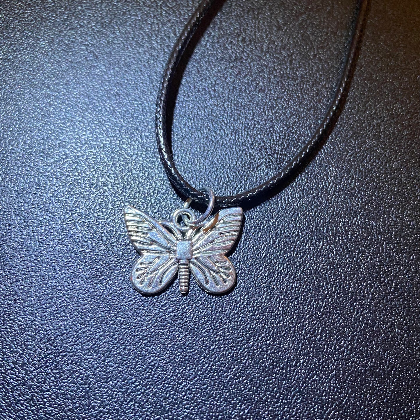 Black Cord Pendant Necklace